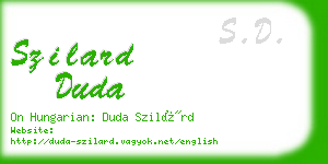 szilard duda business card